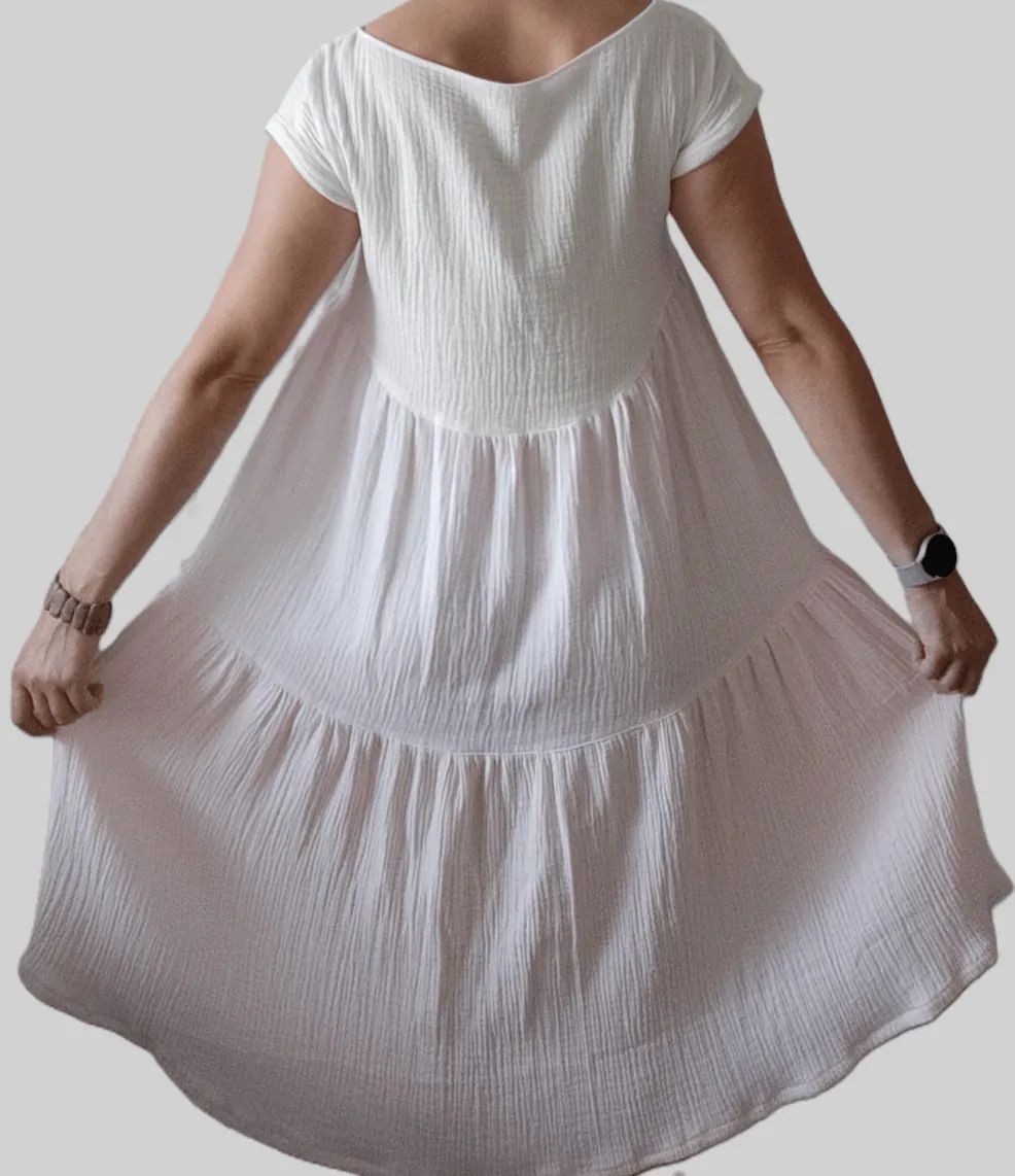Pink-white ombre dress